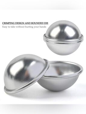 Amazon Silver Stainless Steel bath bomb Molds l